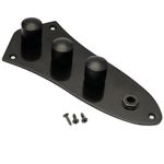 Musiclily Loaded Prewired Jazz Bass Control Plate for J Bass Style Guitar,Black