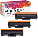 Ejet Compatible Toner Cartridge Replacement for Samsung MLT-D111S D111L for Xpress M2026W M2026 M2070W M2070 SL-M2026 SL-M2070 SL-M2026W SL-M2070W M2070FW M2020 M2022 M2020W M2022W (Black, 3-Pack)