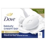 Dove Original Beauty Bar Soap with ¼ Moisturising Cream for Softer, Smoother, Healthier-Looking Skin 4x 90 g