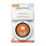 Large Candle Warmer Plate Safely Releases Scents Without a Flame - Used as Candle Jar Warmer, Coffee Warmer, Mug Warmer, Cup Warmer, Tea Warmer Desk in Your Home & Office, 1 Pack, White