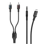 Scosche i3AUXB4RCAA-SP 3.5mm AUX to MFi Certified Lightning Braided Cable & RCA Audio Adapter Kit 4-ft. Space Gray