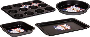 Wham Four Piece Essentials Non Stick Bakeware Cake Baking Tin Set (Made in UK)