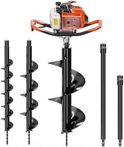 WORKIT 72CC Post Hole Digger, Auger Post Hole Digger Easy Start, 2-Cycle Xtreme Engine, Gas Powered Earth Auger with 4"+6"+12" Auger Drill Bit, 20"+30" Extension Rods, EPA Certification