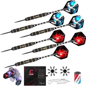 CyeeLife-Professional Steel tip Darts 24g+Aluminium shafts+Sharpener+Dart Tool+12 Flights