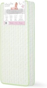 Dream On Me Meadow Firm Fiber Crib & Toddler Mattress – Willow Green, Waterproof Vinyl Cover, GREENGUARD Gold & JPMA Certified, Made in USA, Fits Full Size Cribs & Toddler Beds