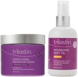 TriLASTIN Maternity 4oz Stretch Mark Cream & 3.4oz Nourishing Body Oil Bundle | Pregnancy Skincare Gift for First-Time Moms