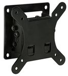 Mount-It! Tilt TV Wall Mount Bracket | Low-Profile TV Wall Mounting Bracket for Mid-Sized Flat Screen Displays | Quick-Release Single Stud VESA Mount | Support TV Mural | Black (MI-6524)