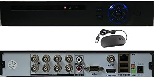 RVT SECURITY DVR 1080P 8 Canali 1080N Videoregistratore Network Digital Video Recorder H.264 HDMI Email Allarme con Telecamera IP/AHD/TVI/CVI/Analogica Motion Detection