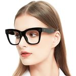 OCCI CHIARI Retro Large Reading Glasses Women Trendy Square Readers Magnifying Eyeglasses 1.75(1.0 1.25 1.5 1.75 2.0 2.25 2.5 2.75 3.0 3.5)