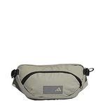 adidas Unisex Recycled Hybrid Waist Bag, Silver Pebble/Black/Grey Three, One Size