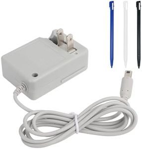 DSi Charger Kit, DSi Stylus Pen and Power Adapter Compatible with Nintendo DSi XL 100-240V Wall Plug Adapter, with 3 Stylus