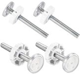 4 Pack Pressure Mounted BoltsKit for Baby Gate Pet Dog Wall Protector Threaded Spindle Rods Long Screws M10(90mm) Stair Walk Thru Gates Spares Lindam Safety First Parts Extension Cuggle（White ）