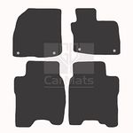 GCM - Car Floor Mats for Honda Civic 2008-2012 Full Coverage Floor Protection - Anti Slip & Fit Rubber Car Mats with Clips Easy to Clean Heavy Duty for All-Weather- Black Edging, Rubber