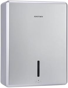 anydry Paper Towel Dispenser Wall Mount, Commercial 400-Sheets Multifold Large Capacity with Lock, Suitable for Public Places (Folded Size ≤ 10" x 3.5")