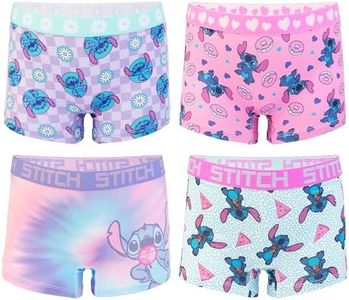 Disney Lilo & Stitch Amazon Exclusive Panties Shorts Featuring Angel, Sizes 4-10, 4-Pack Althetic Girl BxrBr