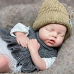 Gileutay 50cm Full Body Silicone Doll Girl Realistic Sleeping Reborn Newborn Babies Doll That Can Drink Handmade Doll for Kids