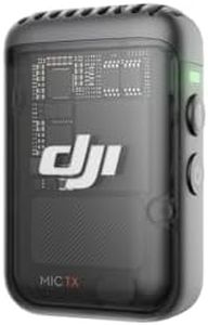 DJI Mic 2 Transmitter (Shadow Black), Wireless Lavalier Microphone with Intelligent Noise Cancelling, Bluetooth Microphone for 14-Hour Internal Recording, Magnetic Attachment Phone Microphone, YouTube