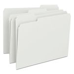 Smead Colored File Folder, 1/3-Cut Tab, Letter Size, White, 100 per Box (12843)