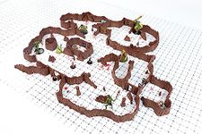 Dirt Cheap Dungeons Modular Cavern System - Troll Set TT RPG Terrain Building for Dungeons & Dragons, Pathfinder, War Gaming, and More!