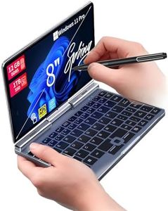 8 Inch 2-in-1 Mini Laptop,HD Rotatable Touch Screen Support Handwriting Windows 11 Pro Small Laptop, N100/N150,12GB RAM, 1TB SSD,Wi-Fi 6, BT 5.2,2 MP Camera,G-Sensor,HDMI,Type C Ultra Pocket PC