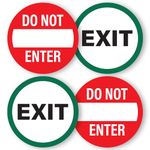 Sutter Signs Two Sided Glass Door Safety Decals - Exit/Do Not Enter (Pack of 2)