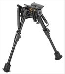 Caldwell XLA Pivot Bipod with Adjustable Notched Legs and Slim Folding Design for Easy Transport, Rifle Stability, and Target Shooting