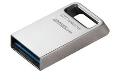 Kingston DataTraveler Micro USB Flash Drive 256GB 200MB/s Metal USB 3.2 Gen 1 - DTMC3G2/256GB