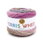 Lion Brand Yarn Ferris Wheel Yarn, Multicolor Yarn for Knitting, Crocheting, and Crafts, 1-Pack, Wild Violets