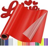 3D Puff Vinyl Heat Transfer for T-Shirts, 12" x6ft 3D Puff HTV Iron on Vinyl, 3D Puff Vinyl Heat Transfer HTV for Heat Press Clothing Red Christmas Gifts