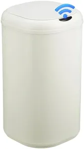 GarveeHome 8 Gallon Motion Sensor Trash Can with Lid, Automatic Kitchen Garbage Can Touchless, 30 Liter Smart Stainless Steel Waste Bin for Home Office Kitchen Bathroom, Beige