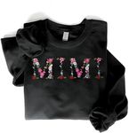 Regamor Embroidery Mimi Sweatshirts For Women Gift Sweatshirt From Grandkids Mimi Flower Grandma Gift Mothers Christmas, Black, X-Large