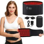 DYMROGE Red Light Therapy Belt for Body, 660nm Red Light & 850nm Near-Infrared Light Wrap Belt With 4 Frequencies, Wearable Large Pad Good For Muscle Pain Relief for Shoulder Back Waist with Glasses