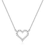 Silver Heart Pendant Necklace Spark