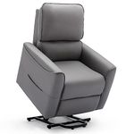 More4Homes CLIFTON ELECTRIC FABRIC SINGLE MOTOR RISE RECLINER LIFT MOBILITY TILT CHAIR GREY