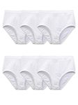 Fruit of the Loom womens FRUIT LOOM LADIES 6 PK WHITE PANTY, SIZE 5 Briefs, - pack White, US