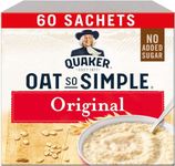 Quaker Oat So Simple Original (60 x 27g) - 60 Sachets | Good Source of Fibre & Helps Lower Cholestrol. Enjoy as part of a varied and balanced diet and healthy lifestyle.