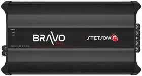 Stetsom Bravo Full 8000 1 Ohm Mono Car Amplifier, 8000.1 8K Watts RMS, 1Ω Stable Car Audio, HD Sound Quality, Crossover & Bass Boost, Car Stereo Speaker Subwoofer MD, Smart Coolers