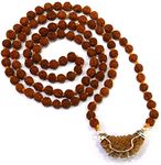 Divya Shakti Brown Certified Ek Mukhi/One Face/One mukhi Rudraksha Mala Pendant for Men and Women (25 mm)