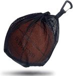 Single Mesh Ball Bag,Volleyball Bag with Zipper Pocket,Soccer Ball Bag,Basketball Bag with Quick Release Buckle Fits all Kinds of Backpacks, Can be Used to Carry Basketball, Football and Volleyball