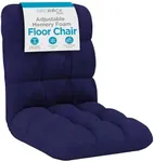 BIRDROCK HOME Adjustable Memory Foam Floor Chair - Ideal for Gaming, Reading, Meditation - Comfortable and Versatile - Suitable for Kids and Teenagers - Comfy Foldable Floor Seat - Blue