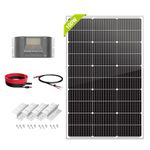 Newpowa 100 Watt 12V Solar Panel Kit-100W Mono Solar Panels+20A Charge Controller+6m Extension Cable+1m Battery Wire+ Mounting Bracket Designed for RV Marine Boat Off Grid Charge System