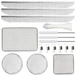 Wadoy RV Bug Screen, Flying Insect Screen, Stainless Steel Mesh RV Furnaces Screen with Installation Tool, 20" x 1-1/2" & 2.8''x1.3'' & 6" x 8.5" x 1.3" (6-Piece Set)