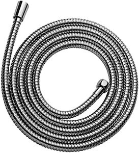 OFFO Shower Hose, 120 in Kink Free Stainless Steel Shower Hose Attachment Electroplating Handheld Shower Head Hose Flex Hoses Extension with Brass Insert & Nut for Pet Bathing Cleaning, Chrome