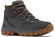 Columbia Men's Newton Ridge Plus II Suede Waterproof Hiking Boot, 2024 Dark Grey/Gold Amber, 8.5 Wide