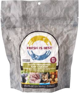 Fresh Is Best Tasty Trimmings – Freeze Dried Dog Food – Raw Freeze Dried Cat & Dog Food Toppers in Resealable Zipper Bag – Just Chicken – Made in The USA