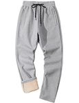 MAGCOMSEN Men Joggers Pants Open Bottom Mens Athletic Pants with Pockets Mens Running Pants Winter Pants for Men Track Pants Men Loose Fit Light Grey