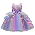 Girl Dresses Princess Sleeveless Bridesmaid Kids Party Dresses Tulle Birthday Prom Ball Wedding Flower Girls Dress for 2-8 Years