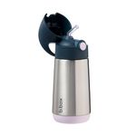 b.box Insulated Drink & Water Bottle | Stainless Steel with Triple Layer Insulation | Keeps Drinks Cold up to 8hrs, Warm up to 6hrs | 350ml/12oz (Indigo Rose)