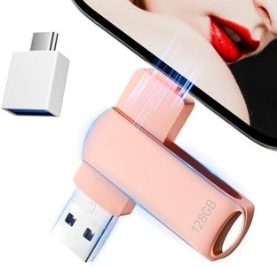 iPhone Photo Stick,MFi Certifited iPhone Flash Drive,4 in 1 128GB USB Drive,iPhone USB Memory Stick USB Stick for iPhone15/14/13/12/11/X/XS.../PC/iPad and More Devices (Pink)