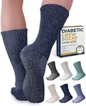 Pembrook 6 Pairs Diabetic Socks with Grippers for Men & Women - Neuropathy Socks for Women | Edema Socks